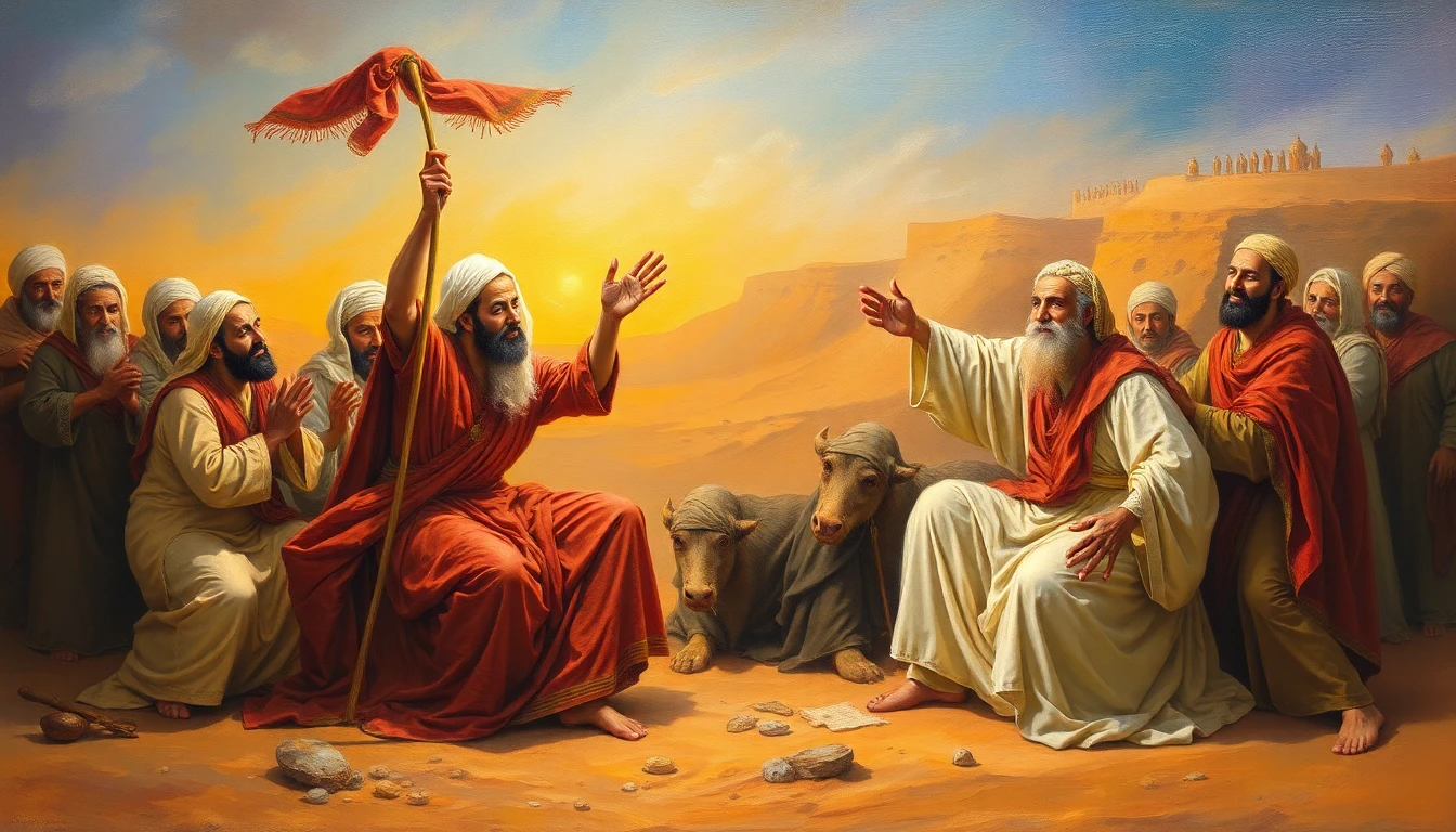 صورة تمثل قصة أبي لهب، عم النبي محمد ومعارضه